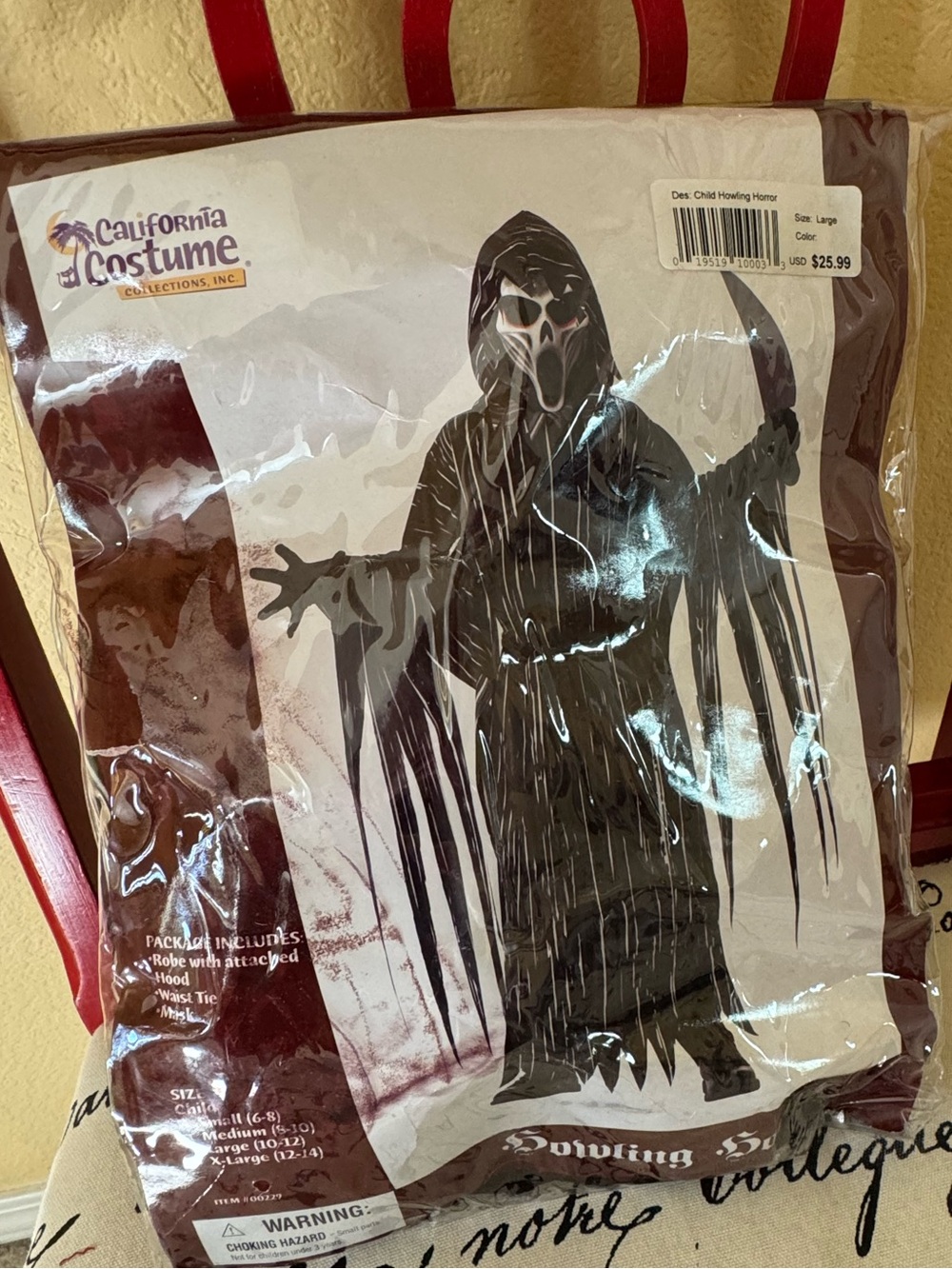 California Costume Howling Horror Child Costume in Size Large 10-12